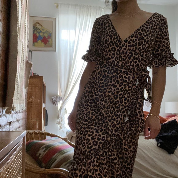 LIKELY Animal Print Leopard Wrap Dress - Picture 11 of 14